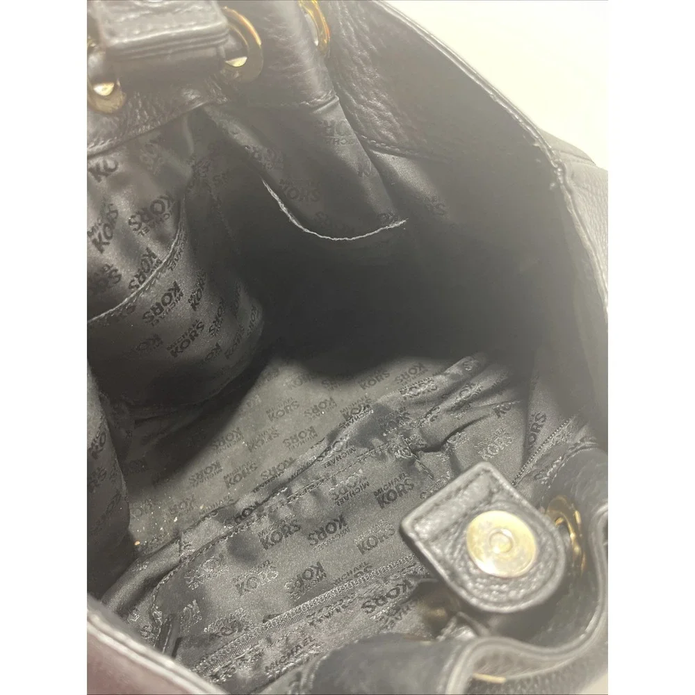 Michael Kors Cinch Black Pebbled Leather Hobo Bag